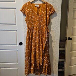 Old Navy Faux Wrap Midi Dress